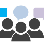 image of people icons with speech bubbles above